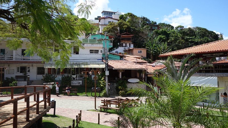 centro da vila de Morro de São Paulo