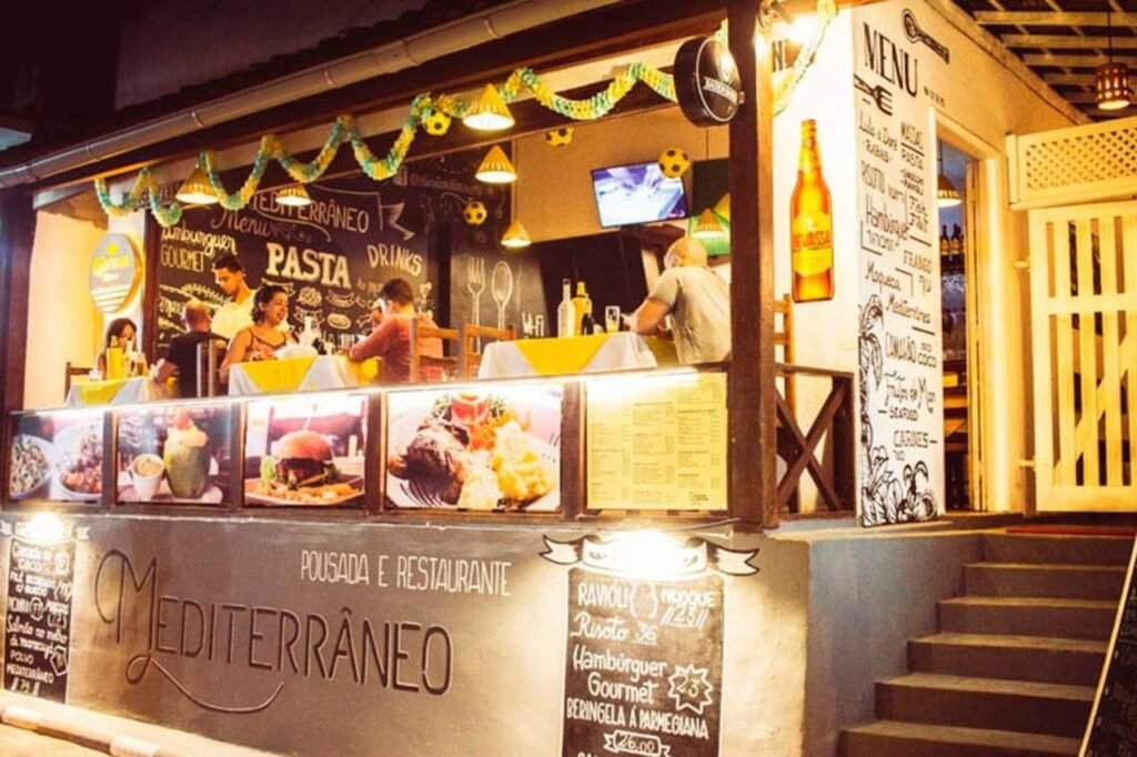 restaurante mediterrâneo em Morro de São Paulo