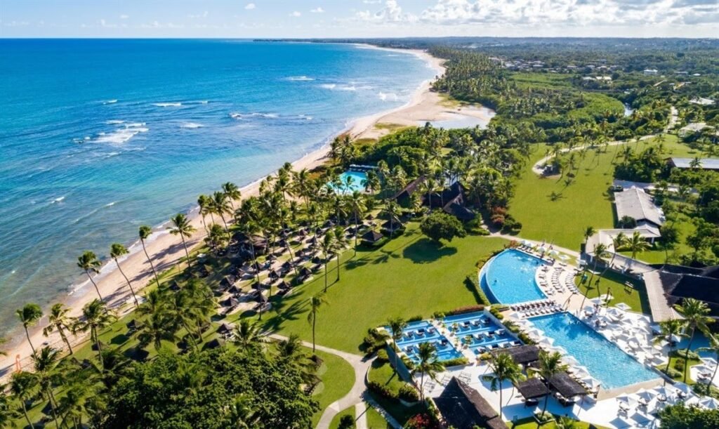 vista aérea do Tivoli Ecoresort na praia do forte