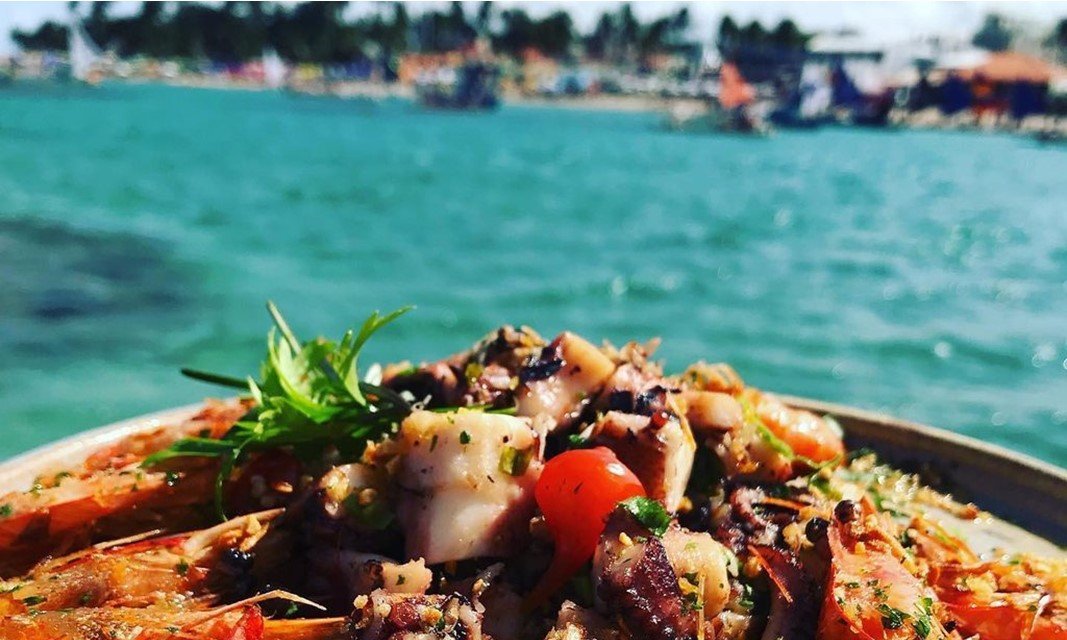 prato de camarões em Porto de Galinhas
