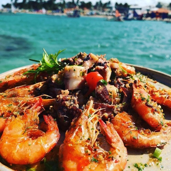 prato de camarões em Porto de Galinhas